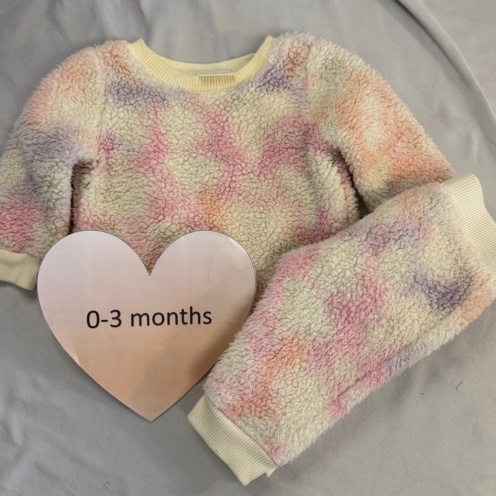 Cat & Jack - Cozy Pastel Fleece/Sherpa Baby Set